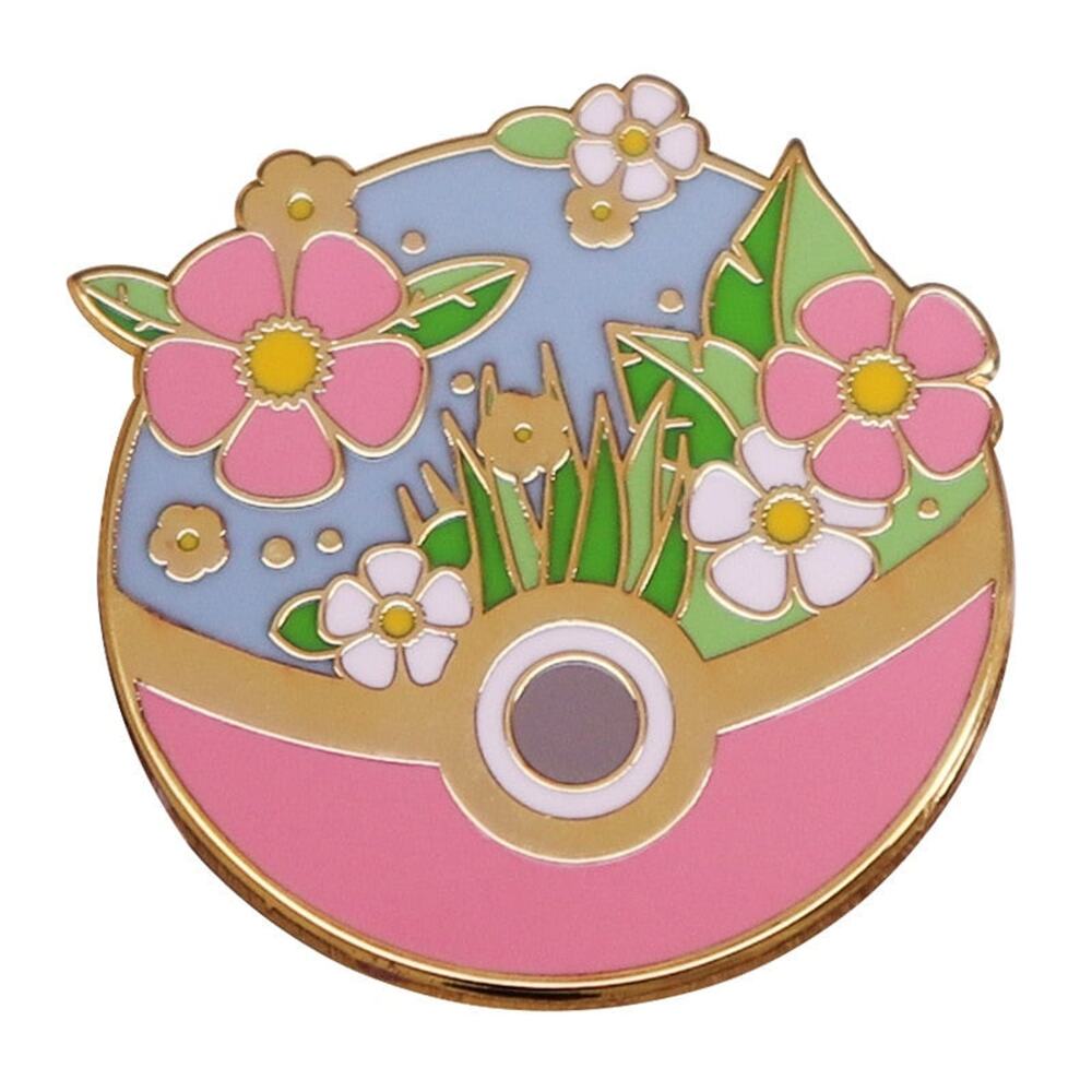 Pokemon Flower Poké Ball Hard Enamel Pins 8-1